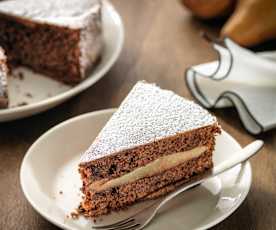 Chocolate and pear cake