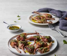 Sous-vide Lamb Chops with Mint Sauce