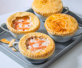 Vellutata di salmone in crosta