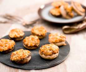 Pieczarki zapiekane z kozim serem