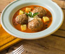 Albóndigas masala con calabacitas