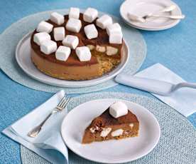 Tarta de dulce de leche y nubes