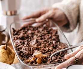 Crumble poire-chocolat