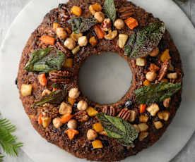 Festive Nut Roast Wreath