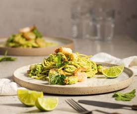 Makaron z krewetkami i porem (TM5, TM6)