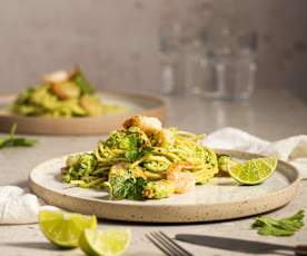 Makaron z krewetkami i porem (TM7)