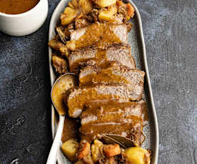 Wolno gotowana wołowina w sosie whisky z ziemniakami (z osłoną noża miksującego)