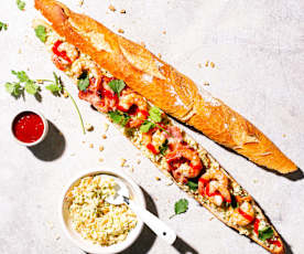 Broodje met Garnalen, Spek en Koolsla