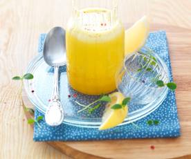 Vinaigrette au schweppes, miel et pamplemousse