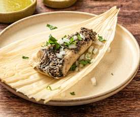 Tamales de barbacoa vegana