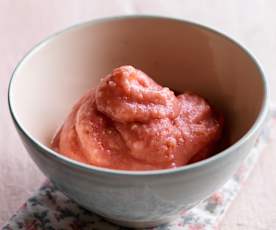 Gelado de morango vegan