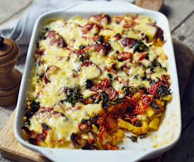 Grünkohl-Spätzle-Auflauf