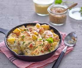 Gratin de pommes de terre et filet de dinde