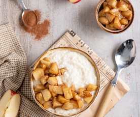 Ryż na mleku; Karmelizowane jabłka z cynamonem