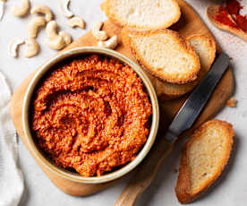 Roasted capsicum & cashew vegan spread