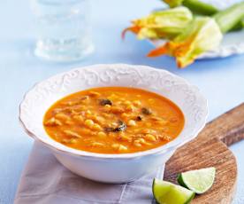 Sopa de flor de calabaza