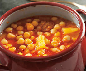 Guiso de garbanzos con verduras