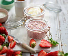 Overnight oats de morango