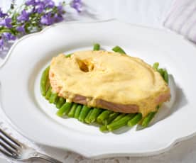 Salmone glassato al curry con fagiolini (per 2 persone)