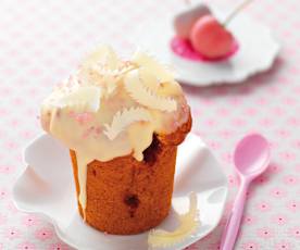 Muffins griottes et chocolat blanc