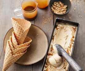 Helado de caramelo salado