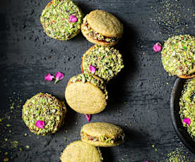 Alfajores de pistacho y pipas de calabaza