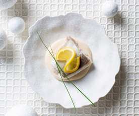 Merluza con beurre blanc al limón