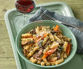 Fusilli mit Geschnetzeltem