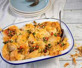 Filo chicken pie