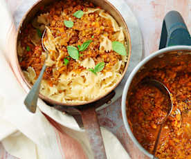 Sauce bolognaise aux lentilles