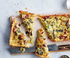 Crostata alla pancetta e porri