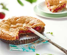 Gâteau basqu'ô fraises