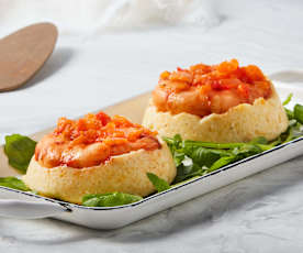 Shrimp and Parmesan Polenta Cups