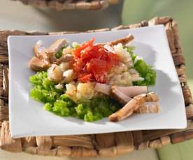 Salat mit Putenbrust