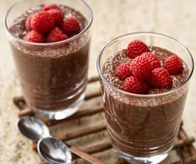 Pudding al cioccolato e semi di chia