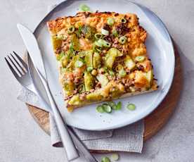 Rosenkohl-Hackfleisch-Pizza