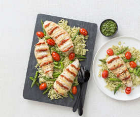 Caprese hasselback chicken