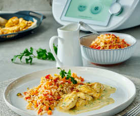 Kylling med grøntsagsris