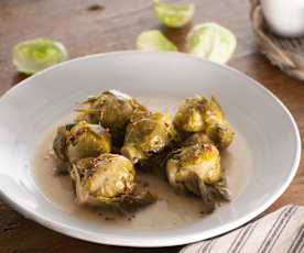 Coles de Bruselas a la mostaza