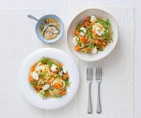 Sweet potato pasta with burnt sage butter