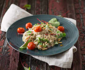 Dinkelrisotto mit Mangold (vegan)