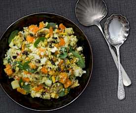 Pilaf di cavolfiori con patate dolci