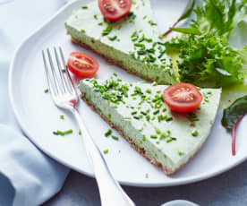 Cheesecake salé aux herbes et pistaches