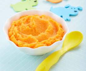 Papilla de zanahoria y camote