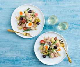 Salmon niçoise salad