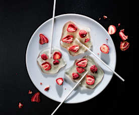 Lollipops with Strawberries