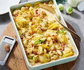 Rosenkohl-Kartoffel-Gratin