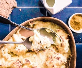 Gratin de chou-fleur, curry et lait de coco