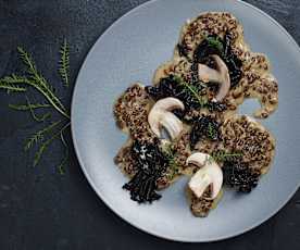 Fermentovaná červená pšenice a houby