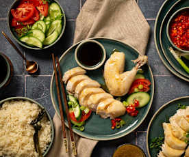 Hainanese chicken and rice